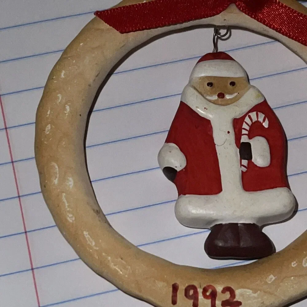 Russ Berrie Santa In A Reef 1992 Christmas Tree Ornament VGC # 5996